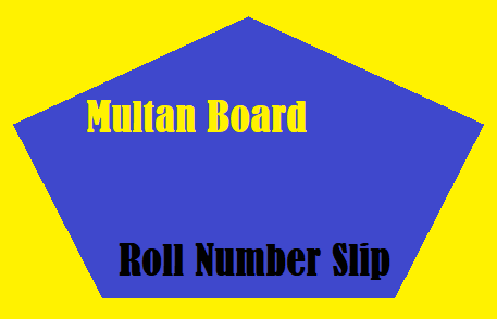 Multan Board 9th Class Roll Number Slip