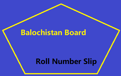 Balochistan Board Matric Roll Number Slip