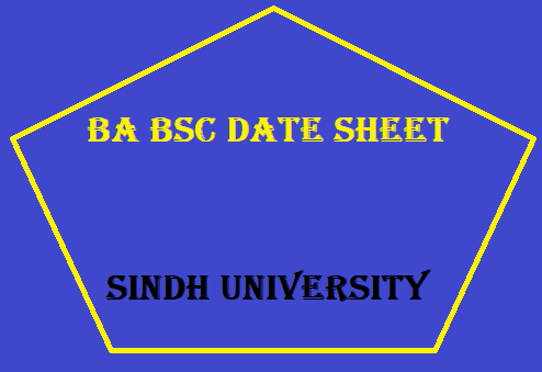 BA BSC Date Sheet 2024 Sindh University