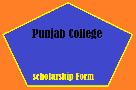 Punjab College scholarship Form