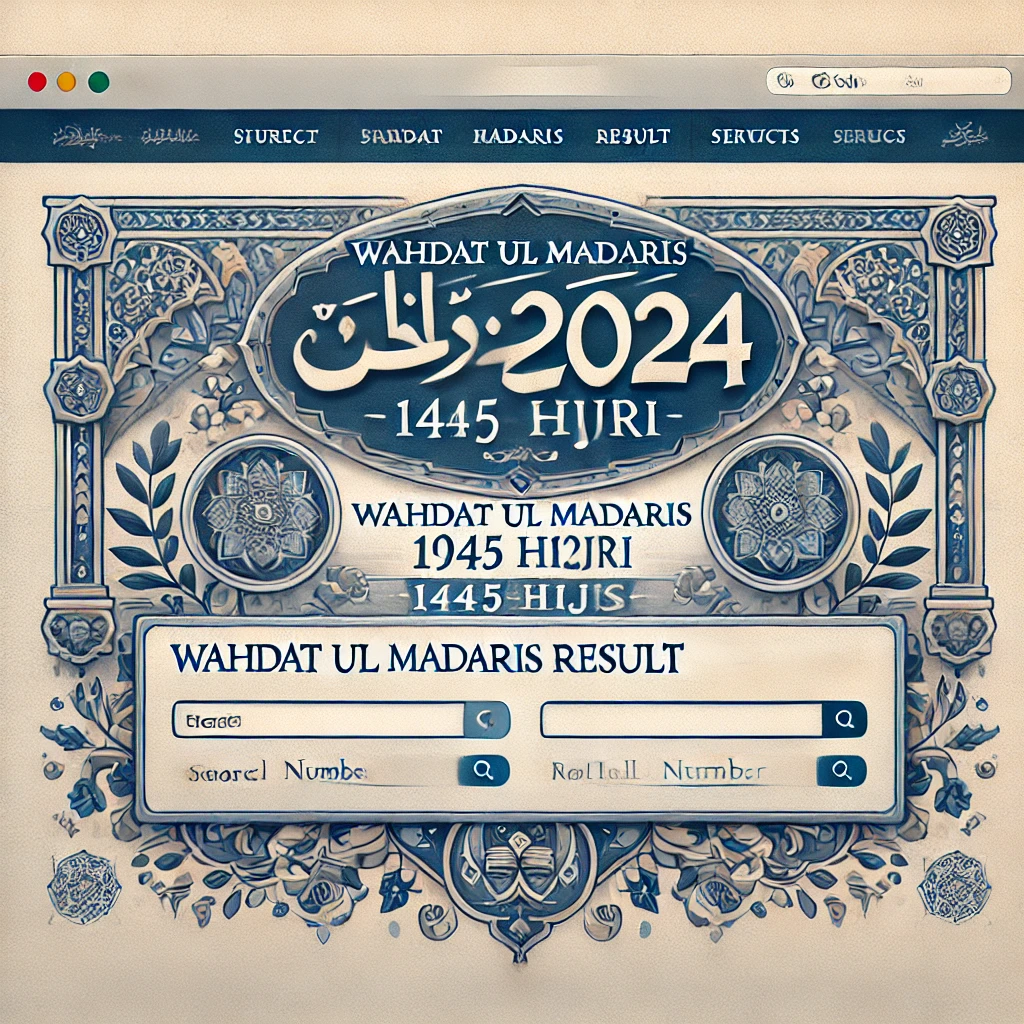 Wahdat ul Madaris Result 2024 by roll number