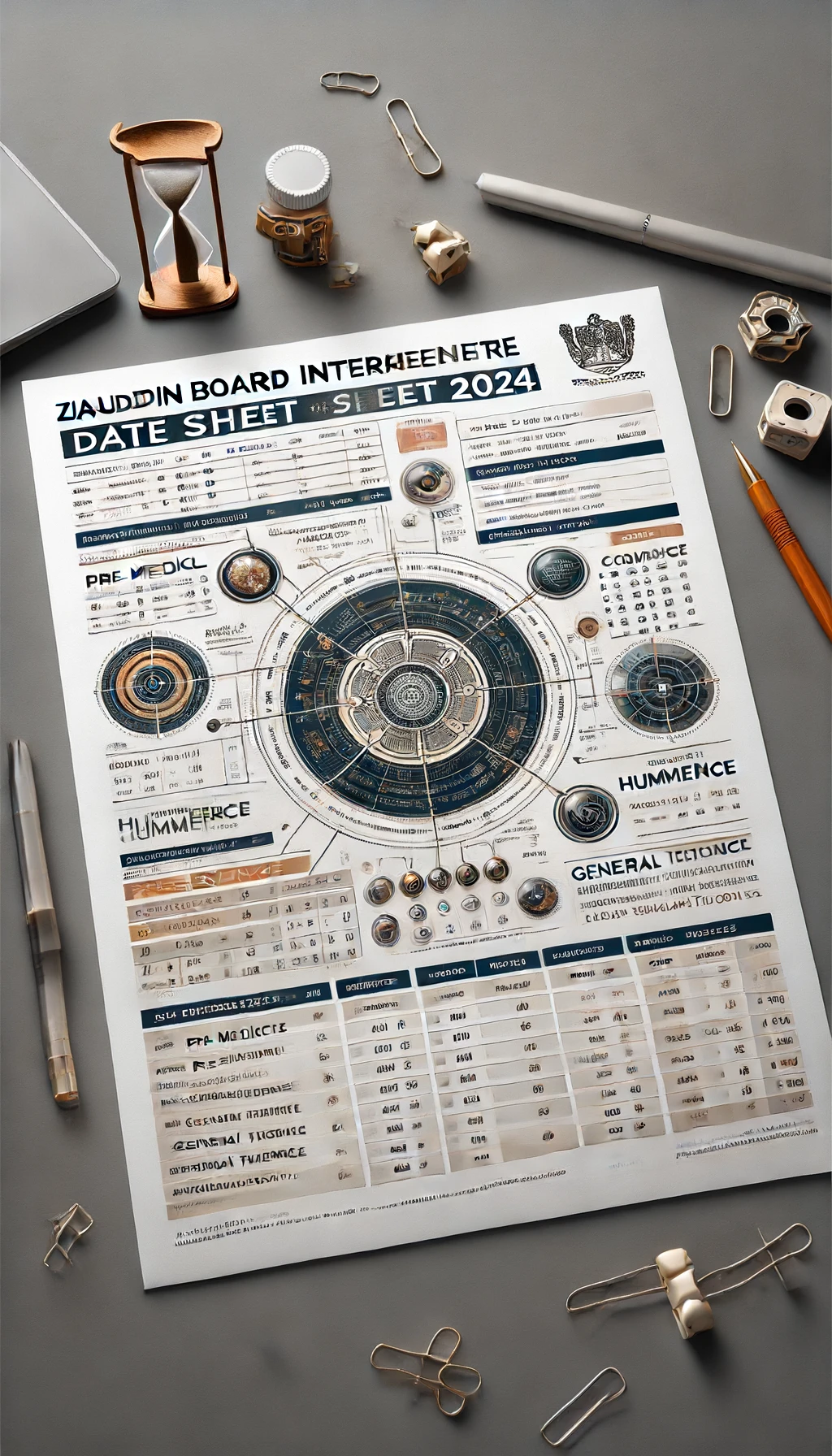 Ziauddin Board Intermediate Date Sheet