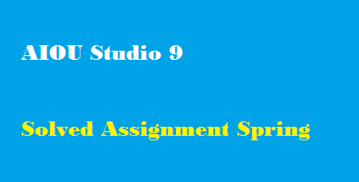 studio 9 solved assignments