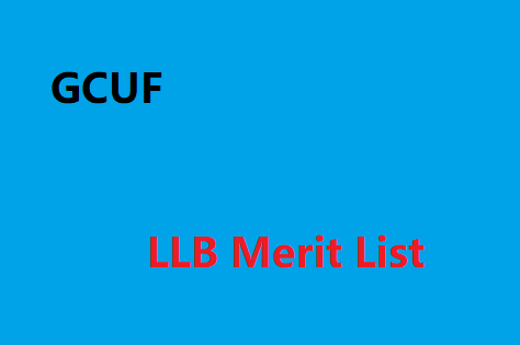 GCUF LLB Merit List