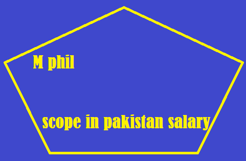 M phil scope in pakistan and salary